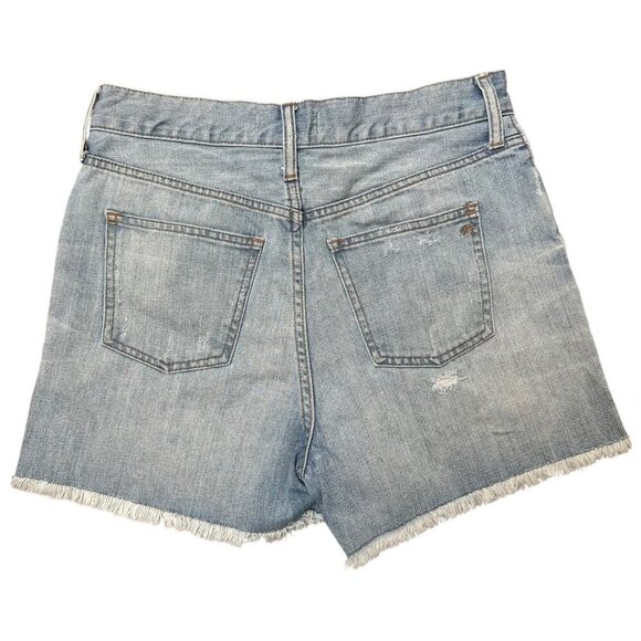 Madewell The Perfect Summer Short Denim High-Rise Cut-Off Frayed Hem Boho Sz 27 - Picture 2 of 5